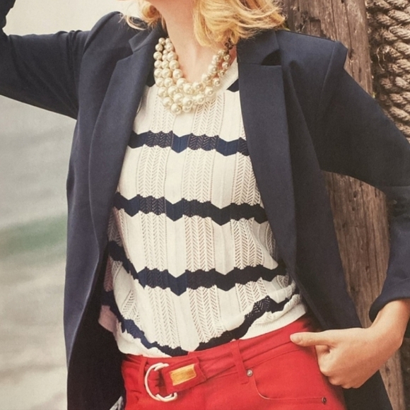 Cabi Navy Blue Keynote Blazer Womens Size 10 - Picture 11 of 12